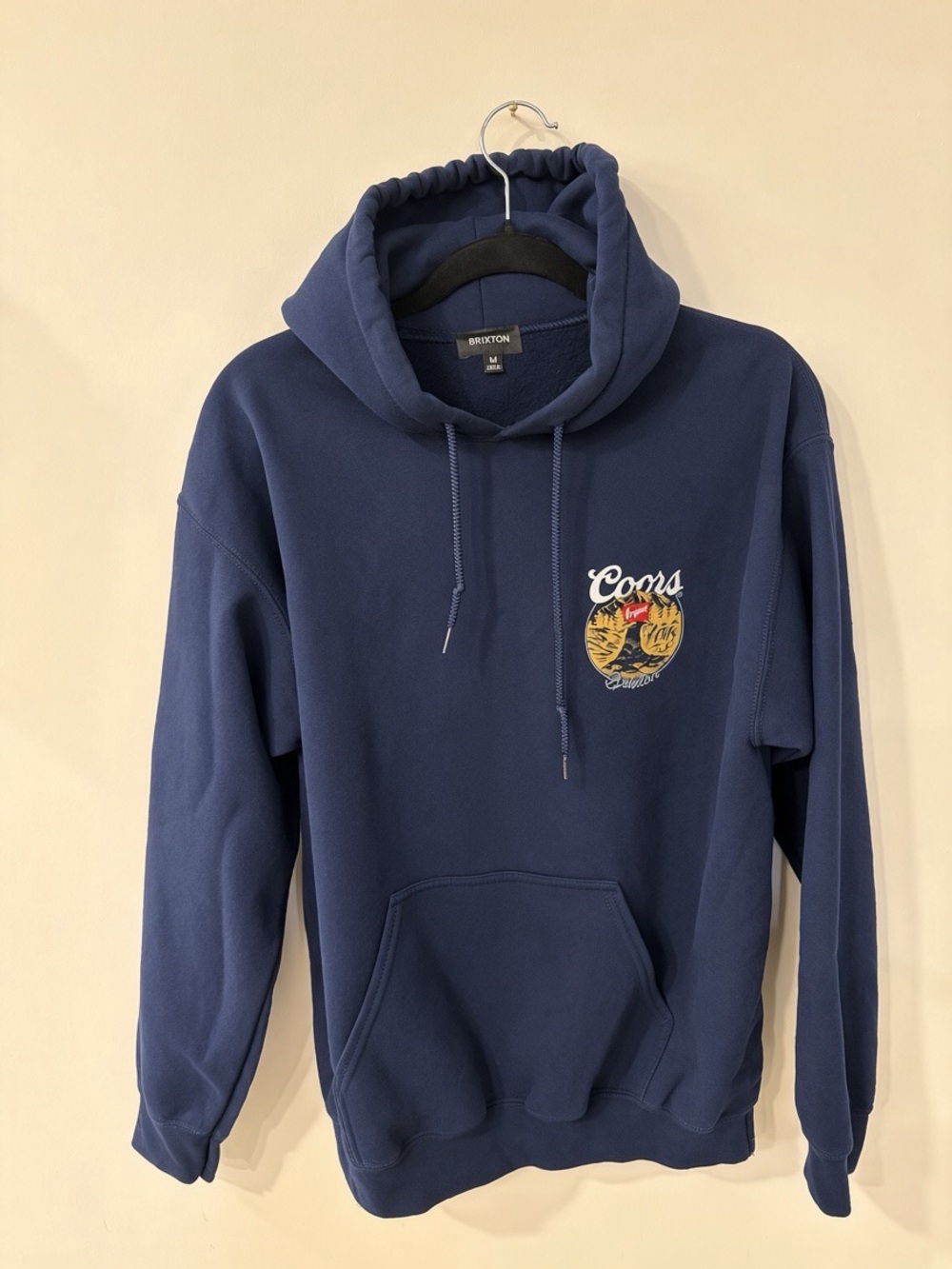 Brixton Navy Coors-Brixton Chest Logo Pullover Hoodie